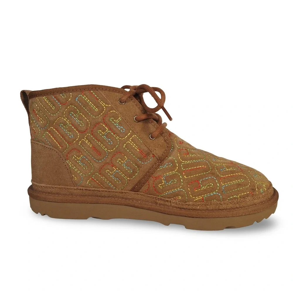 UGG Neumel II Graphic Stitch Chukka‎ Boots Youth 6 Women 7 Brown 1116170